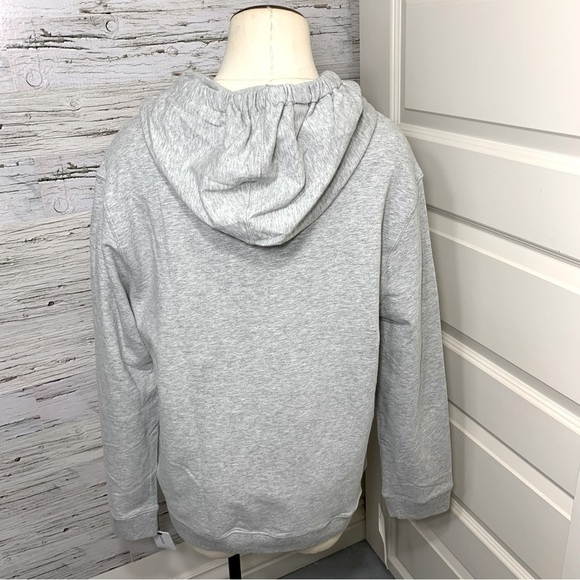 NWT Calvin Klein Gray Cozy Sweater Soft Sleepwear Lounge Hooded Slouchy Shirt M - Picture 8 of 13